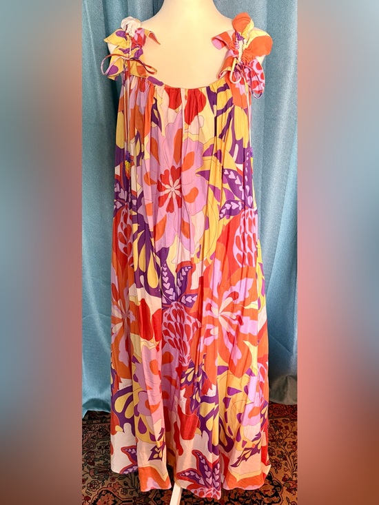 FARM Rio Dresses & Skirts - FARM Rio Lee Floral Maxi Dress with Beading Detail